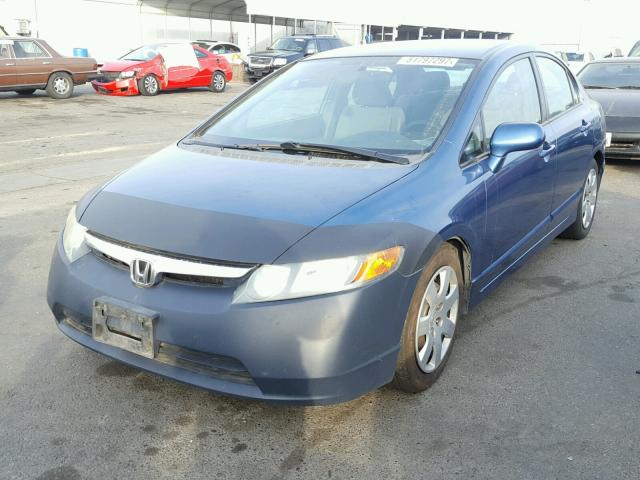 1HGFA16516L151647 - 2006 HONDA CIVIC LX BLUE photo 2