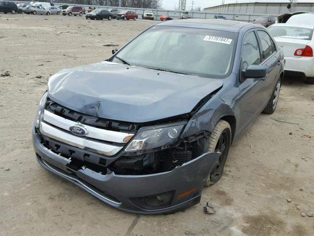 3FAHP0HA9BR241365 - 2011 FORD FUSION SE BLUE photo 2