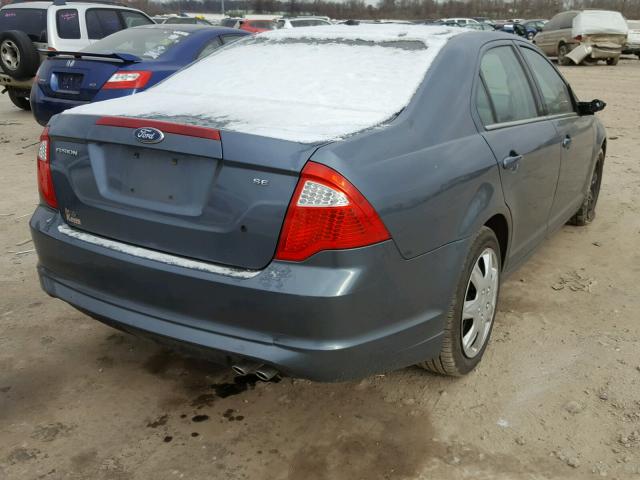 3FAHP0HA9BR241365 - 2011 FORD FUSION SE BLUE photo 4