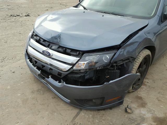 3FAHP0HA9BR241365 - 2011 FORD FUSION SE BLUE photo 9