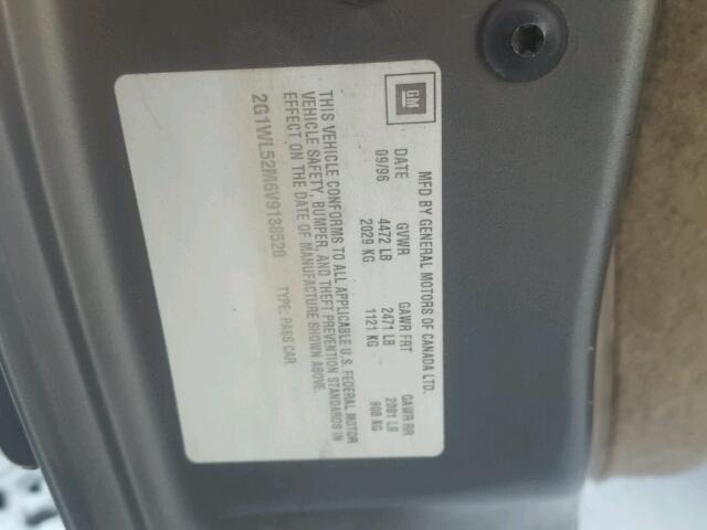 2G1WL52M6V9138520 - 1997 CHEVROLET LUMINA BAS ნაცრისფერი ფოტო 10