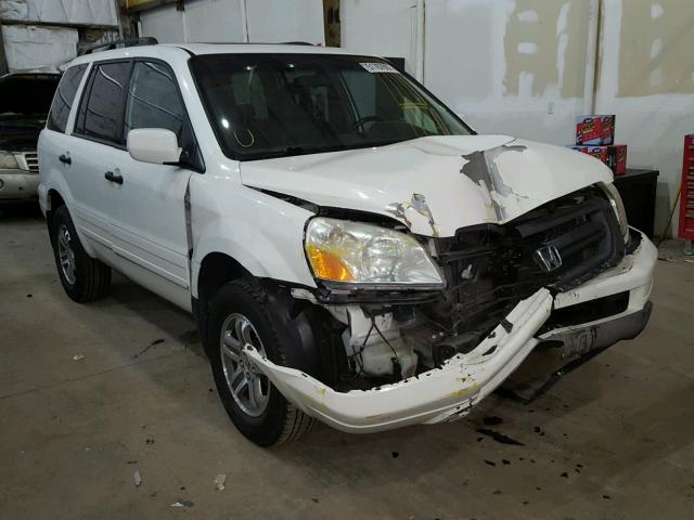 5FNYF185X5B052333 - 2005 HONDA PILOT EXL WHITE photo 1