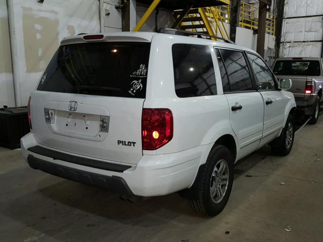 5FNYF185X5B052333 - 2005 HONDA PILOT EXL WHITE photo 4