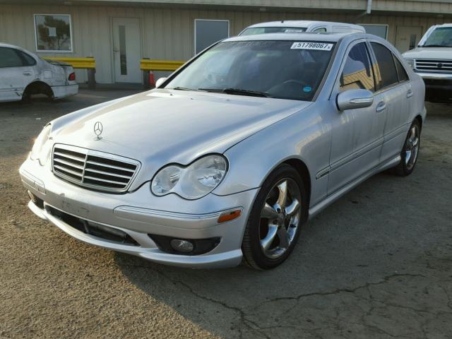 WDBRF52HX6F827272 - 2006 MERCEDES-BENZ C GENERATI SILVER photo 2