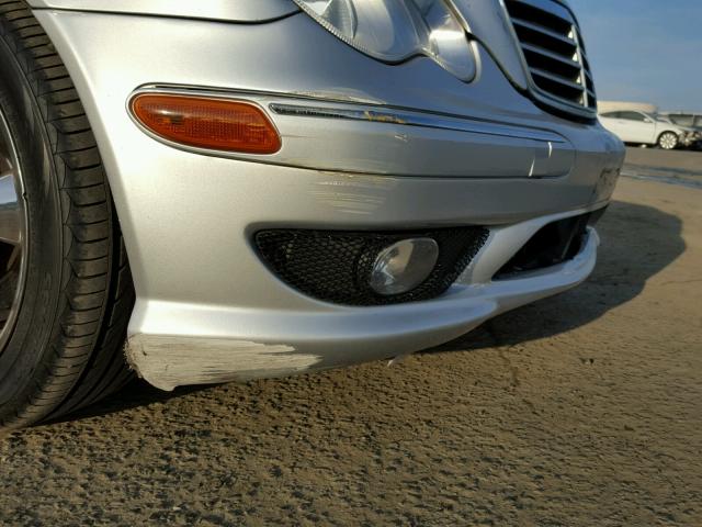 WDBRF52HX6F827272 - 2006 MERCEDES-BENZ C GENERATI SILVER photo 9