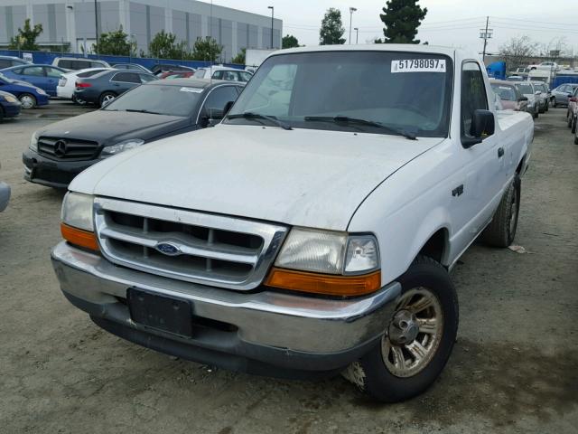 1FTYR10C0YTB46451 - 2000 FORD RANGER WHITE photo 2