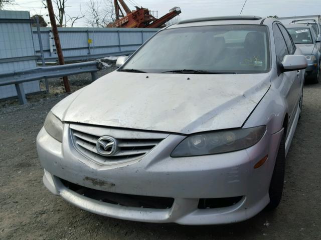 1YVFP84D345N60289 - 2004 MAZDA 6 S GRAY photo 2