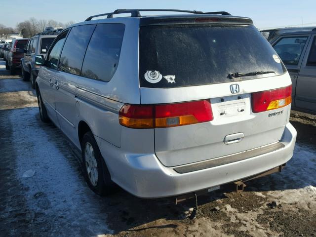 2HKRL18662H516320 - 2002 HONDA ODYSSEY EX SILVER photo 3