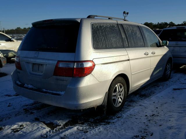 5FNRL38415B015896 - 2005 HONDA ODYSSEY EX SILVER photo 4