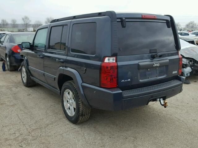 1J8HG48K07C546102 - 2007 JEEP COMMANDER BLUE photo 3