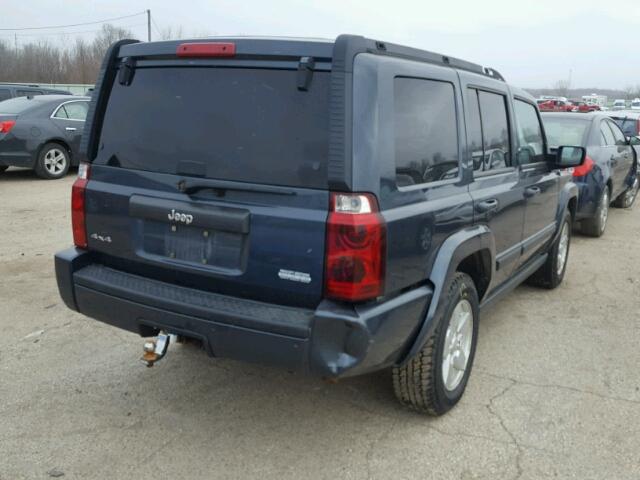 1J8HG48K07C546102 - 2007 JEEP COMMANDER BLUE photo 4