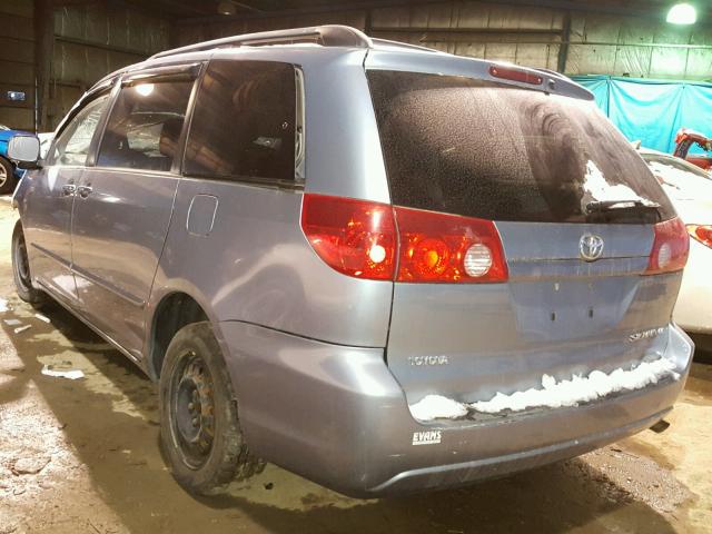 5TDZK23C59S275859 - 2009 TOYOTA SIENNA CE BLUE photo 3