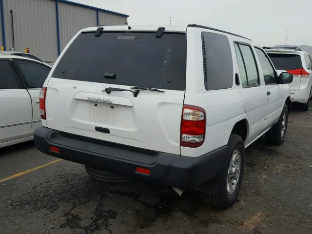 JN8AR07S3YW446187 - 2000 NISSAN PATHFINDER WHITE photo 4