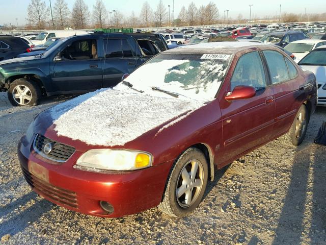 3N1AB51A63L734168 - 2003 NISSAN SENTRA SE- BURGUNDY photo 2