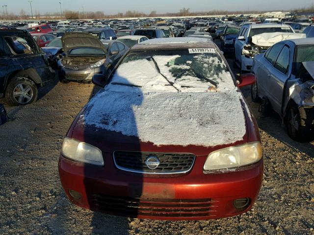 3N1AB51A63L734168 - 2003 NISSAN SENTRA SE- BURGUNDY photo 9