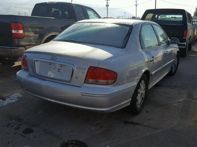 KMHWF35H34A006928 - 2004 HYUNDAI SONATA GLS SILVER photo 4