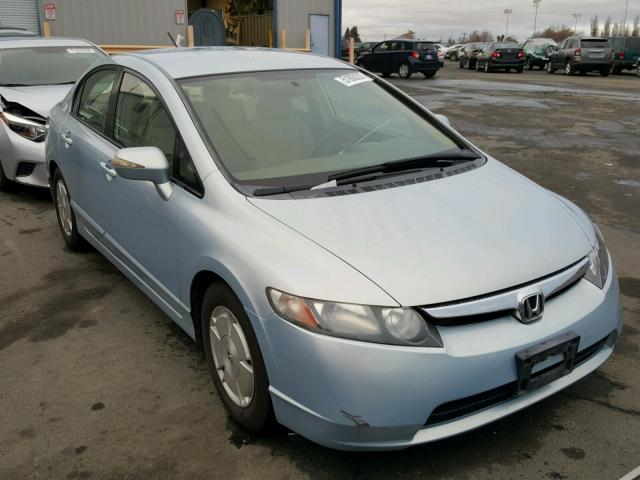 JHMFA36276S001157 - 2006 HONDA CIVIC HYBR BLUE photo 1