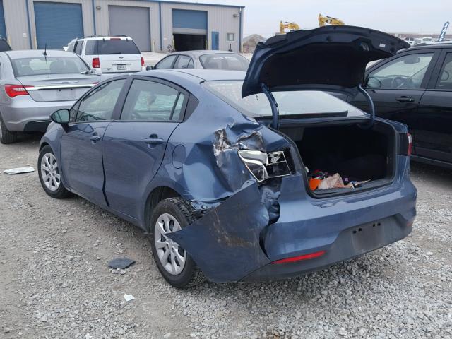 KNADM4A33G6594903 - 2016 KIA RIO LX Կապույտ լուսանկար 3