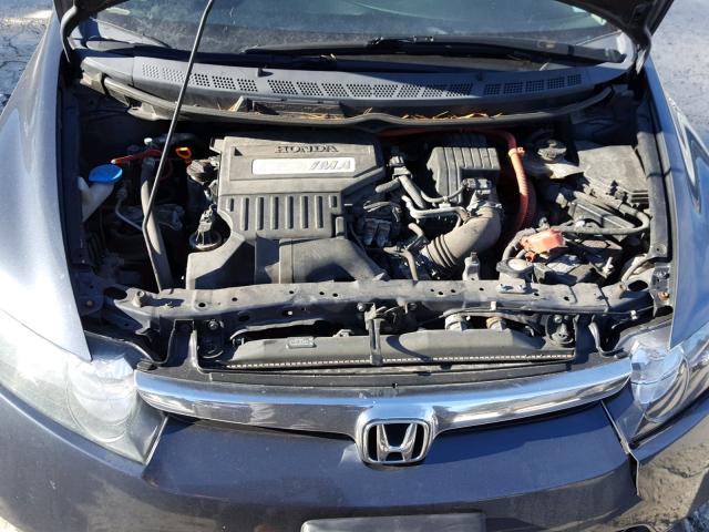 JHMFA36256S028714 - 2006 HONDA CIVIC HYBR GRAY photo 7