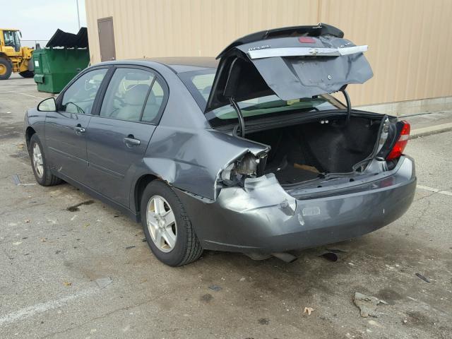 1G1ZT54825F244600 - 2005 CHEVROLET MALIBU LS ნაცრისფერი ფოტო 3