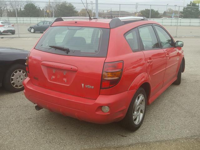 5Y2SL65826Z460122 - 2006 PONTIAC VIBE RED photo 4