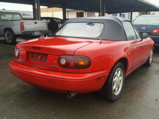 JM1NA3512L0107562 - 1990 MAZDA MX-5 MIATA RED photo 4