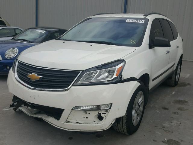 1GNKRFED7DJ124495 - 2013 CHEVROLET TRAVERSE L WHITE photo 2