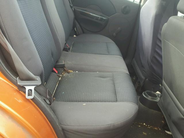 KL1TD56656B602665 - 2006 CHEVROLET AVEO BASE Turuncu fotoğraf 6