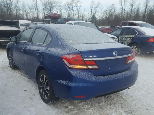 19XFB2F85EE211724 - 2014 HONDA CIVIC EX BLUE photo 3