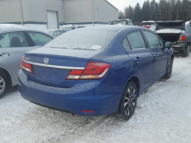 19XFB2F85EE211724 - 2014 HONDA CIVIC EX BLUE photo 4