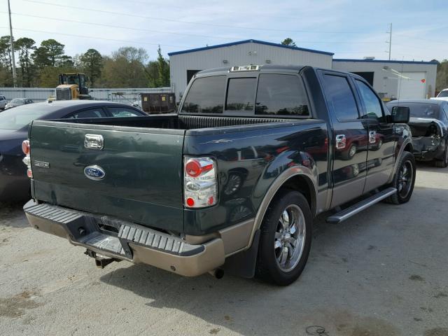 1FTPW12544KC85632 - 2004 FORD F150 SUPER GREEN photo 4