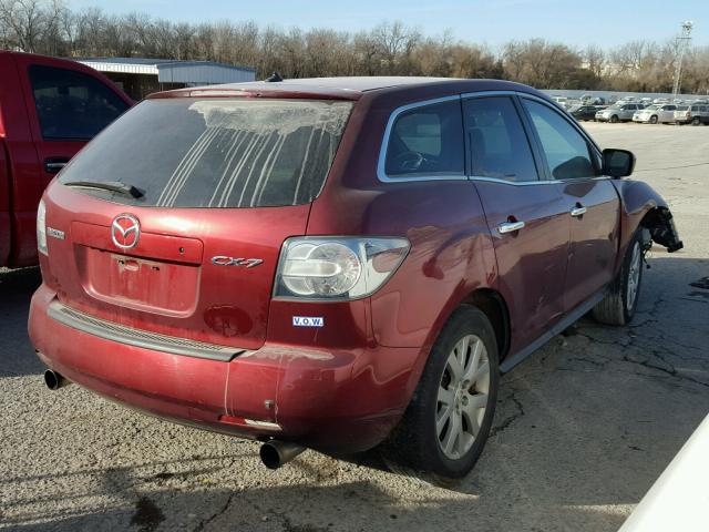 JM3ER293870140769 - 2007 MAZDA CX-7 RED photo 4