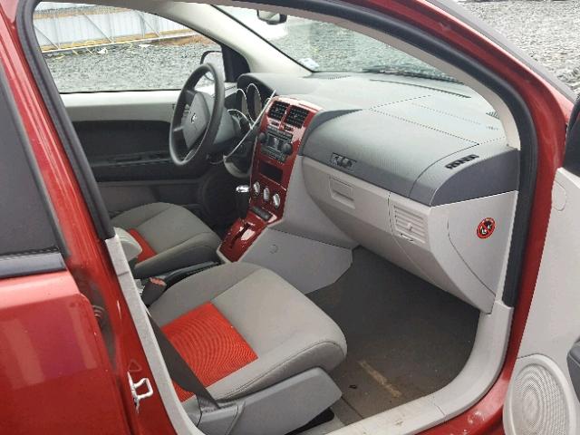 1B3HB48B27D158838 - 2007 DODGE CALIBER SX RED photo 5