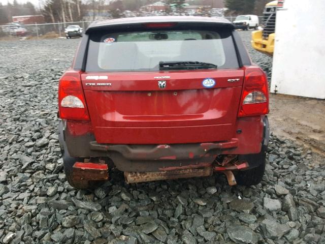 1B3HB48B27D158838 - 2007 DODGE CALIBER SX RED photo 9