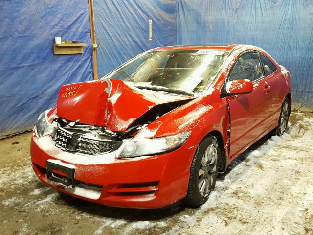 2HGFG12809H512270 - 2009 HONDA CIVIC EX RED photo 2