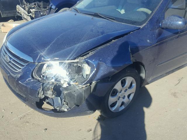 KNAFE122175466689 - 2007 KIA SPECTRA EX BLUE photo 9