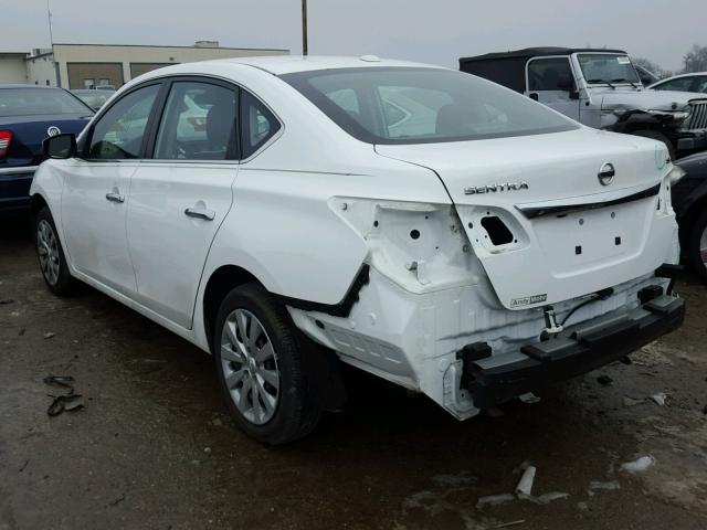 3N1AB7AP7FY213600 - 2015 NISSAN SENTRA S WHITE photo 3