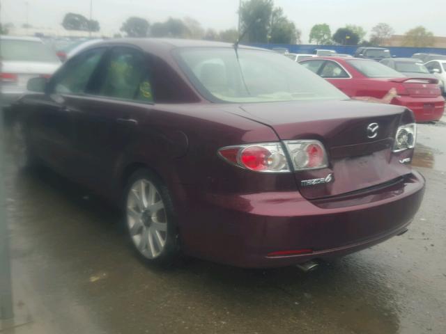 1YVHP80D565M61717 - 2006 MAZDA 6 S BURGUNDY photo 3