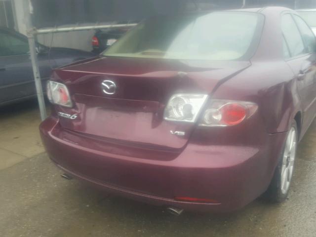 1YVHP80D565M61717 - 2006 MAZDA 6 S BURGUNDY photo 9