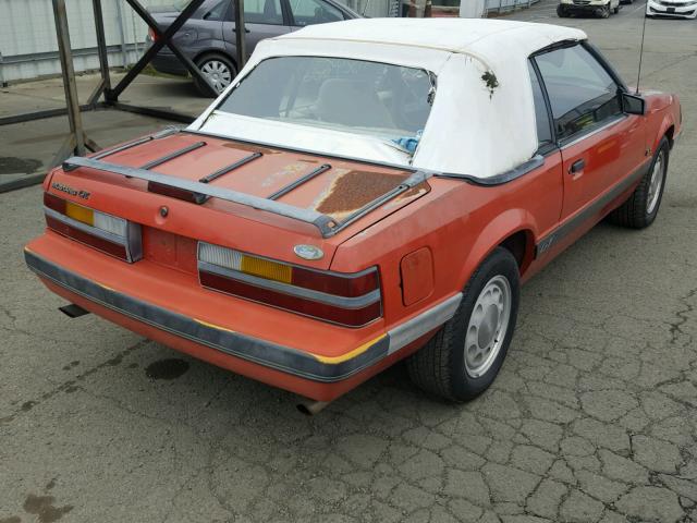 1FABP27M0GF221037 - 1986 FORD MUSTANG LX RED photo 4