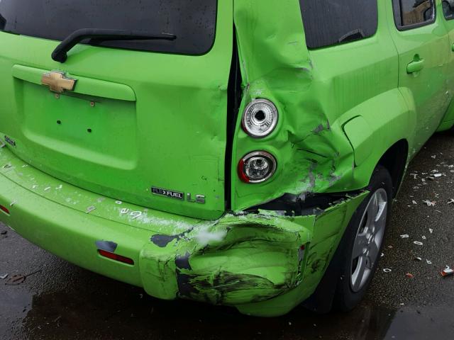 3GNCA13B29S596089 - 2009 CHEVROLET HHR LS GREEN photo 9