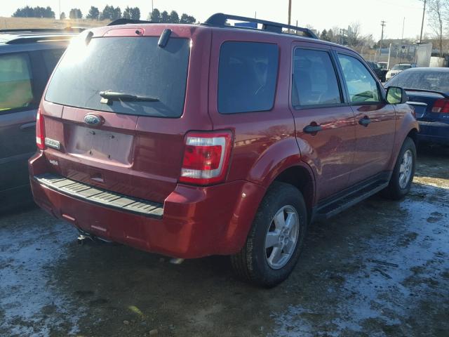 1FMCU9D79AKA55822 - 2010 FORD ESCAPE XLT RED photo 4