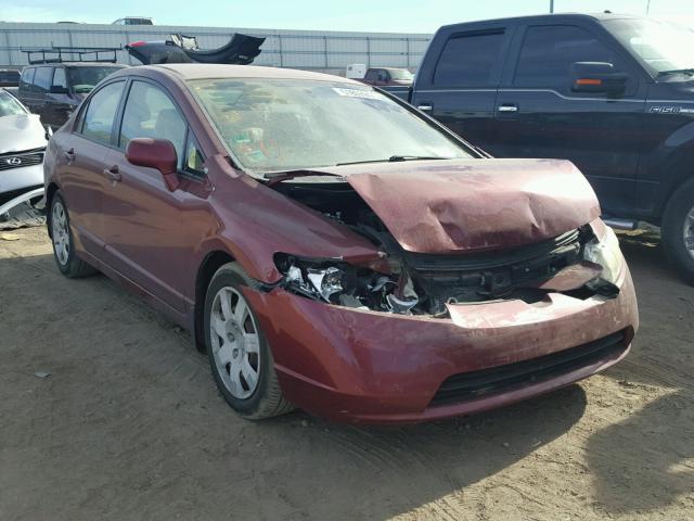 2HGFA15518H531718 - 2008 HONDA CIVIC LX RED photo 1