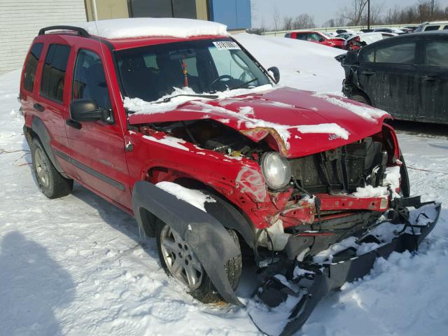 1J4GL48K13W693773 - 2003 JEEP LIBERTY SP RED photo 1