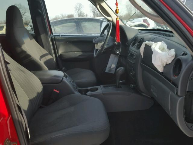 1J4GL48K13W693773 - 2003 JEEP LIBERTY SP RED photo 5
