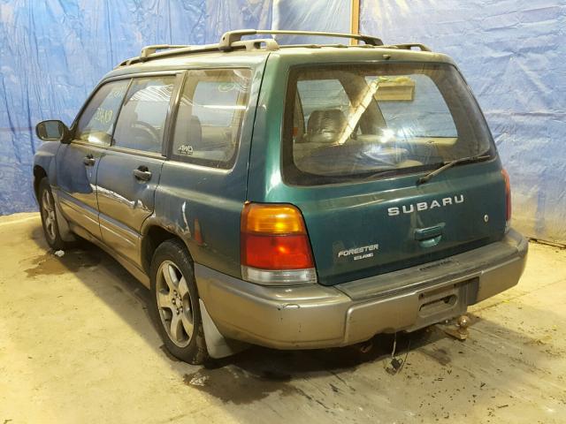 JF1SF6558YH707848 - 2000 SUBARU FORESTER S GREEN photo 3