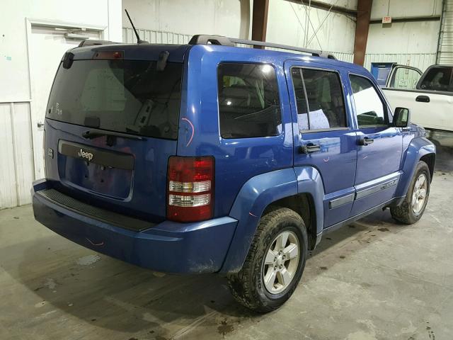 1J8GP28K29W507562 - 2009 JEEP LIBERTY SP BLUE photo 4