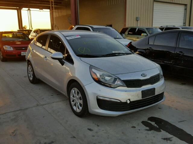 KNADM4A34G6647320 - 2016 KIA RIO LX SILVER photo 1