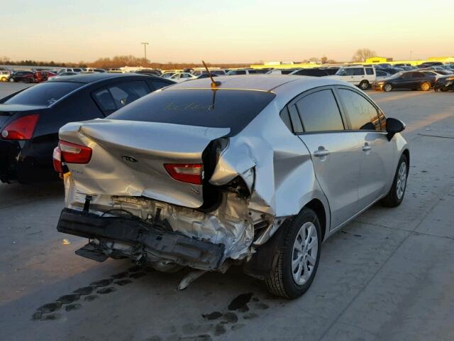 KNADM4A34G6647320 - 2016 KIA RIO LX Արծաթագույն լուսանկար 4