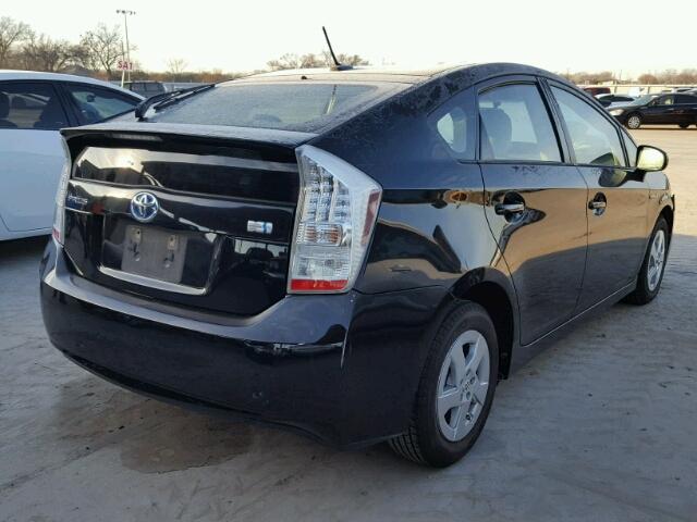 JTDKN3DUXA1032474 - 2010 TOYOTA PRIUS BLACK photo 4